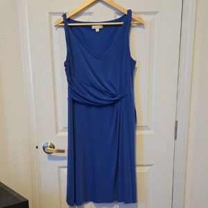 Ann Taylor Factory Cobalt Blue Sleeveless Midi Dress